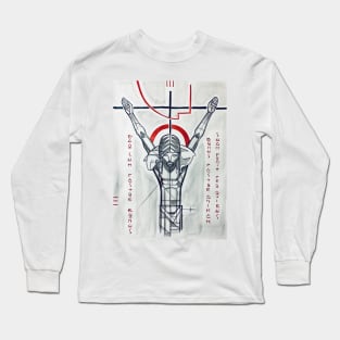Jesus Christ Good Shepherd at the cross Long Sleeve T-Shirt